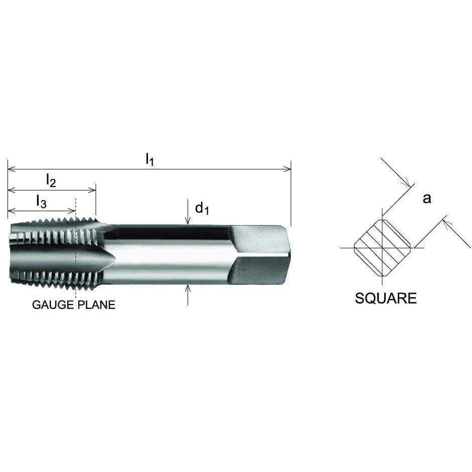 SOMTA Taps & Dies Somta Series 575 - HSS Straight Flute Taper Pipe Hand Bottom (Finishing) Tap BSPT 1/4" x 19 TPI