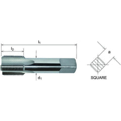 SOMTA Taps & Dies Somta Series 581 - HSS Straight Flute Parallel Pipe Taper (First Tap) NPS 1/4" x 18 TPI