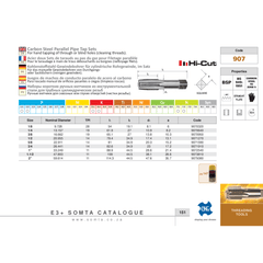 SOMTA TAPS Somta Series 907 – 3/4" Carbon Steel BSPF Tap Bottom (Parallel Form)