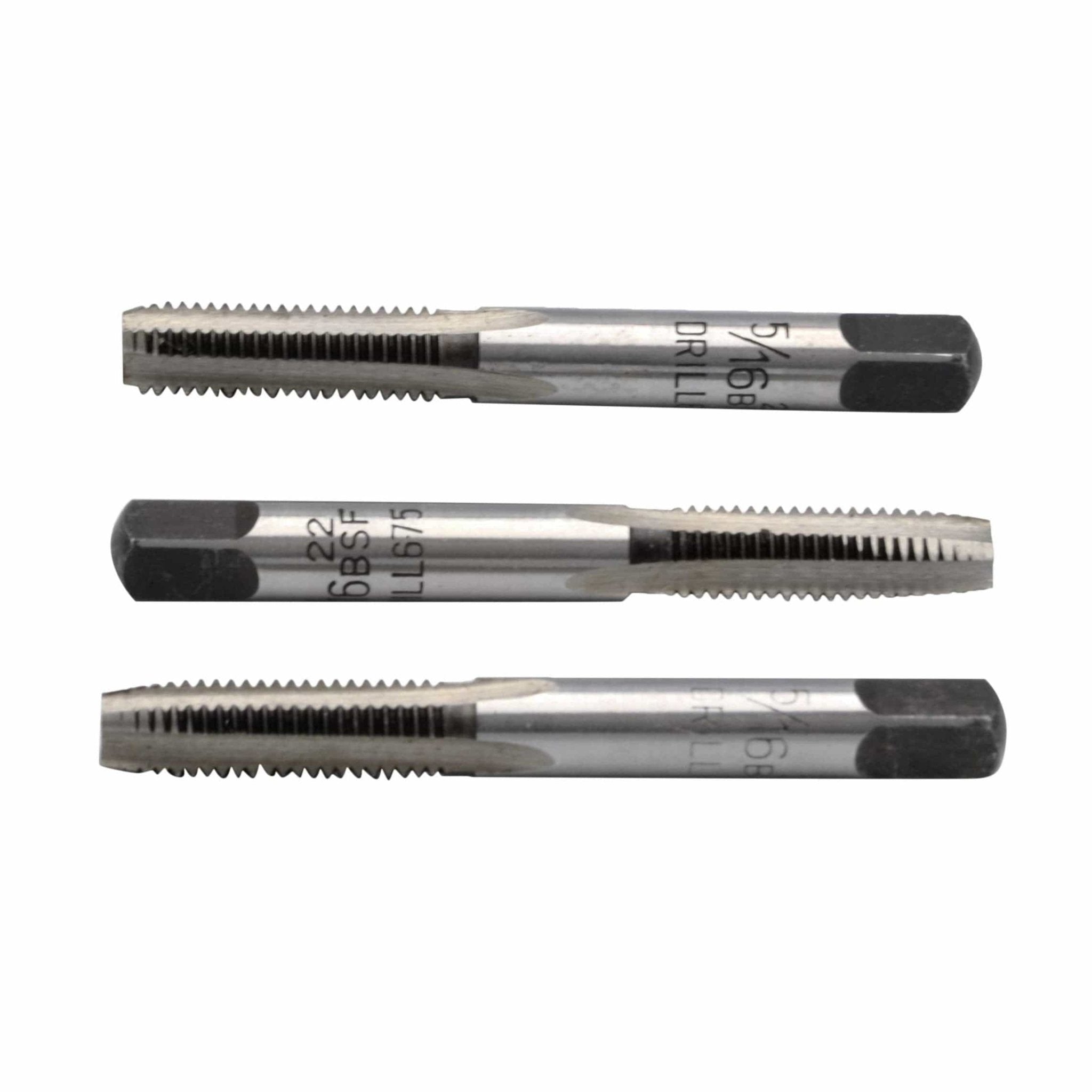 Three Stage Right Hand Imperial HSS Tap 5/16x22 BSF Thread - Twin Eagle Imports
