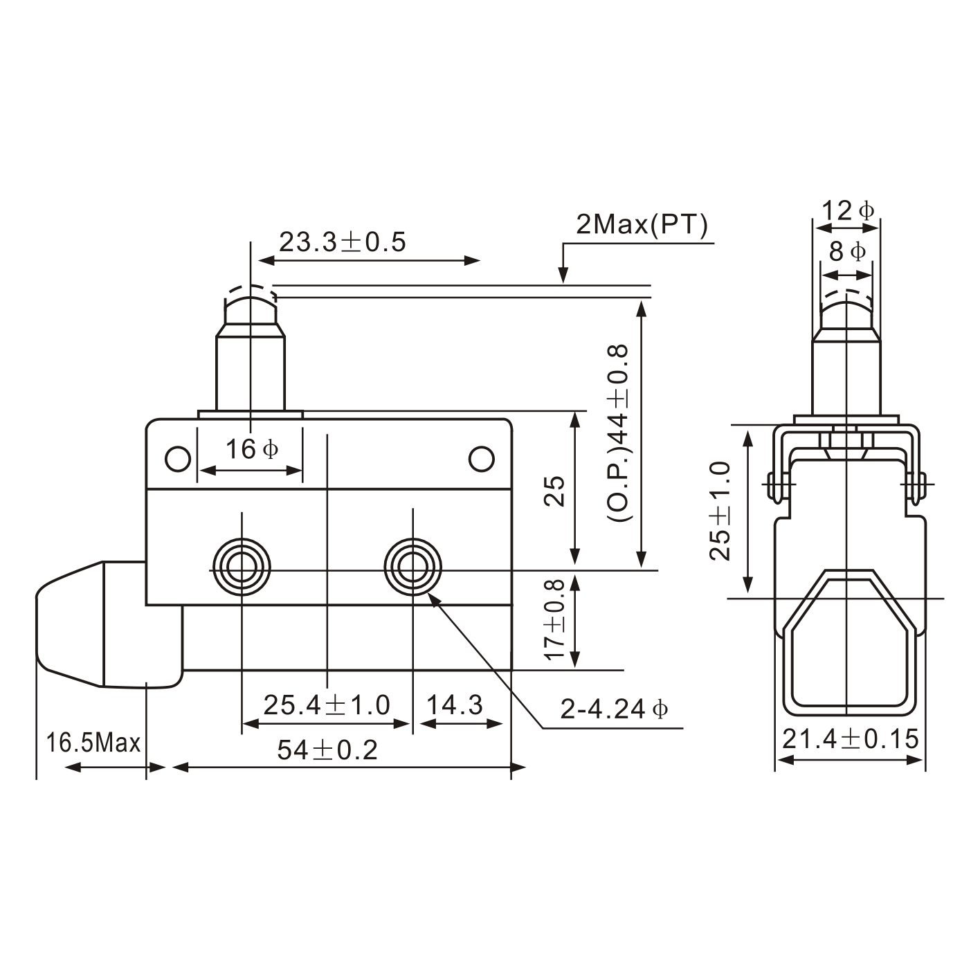 Tianyi Switch AZ-7110 Pin Plunger Limit Switch