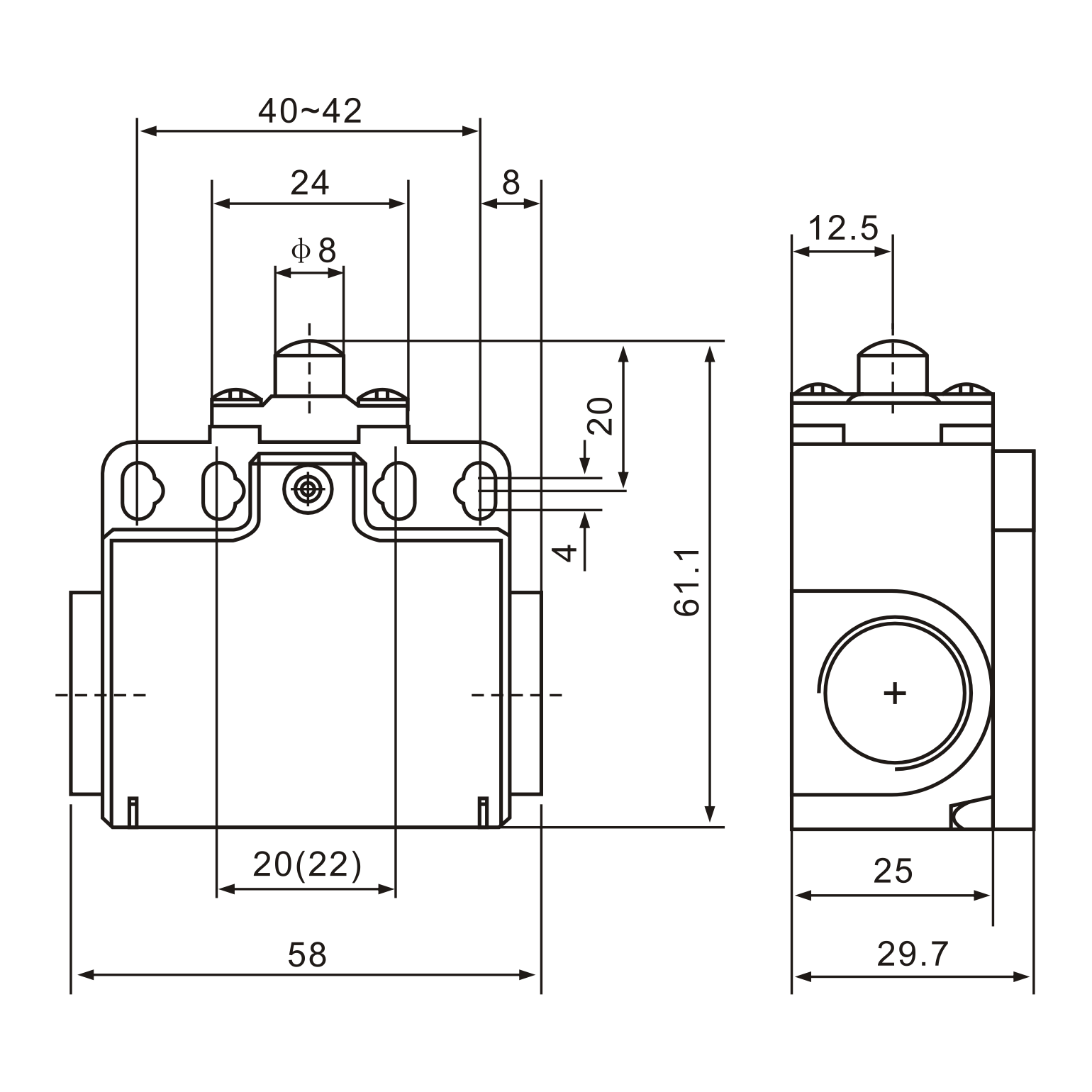 Tianyi Switch XCK-T110 Short Spring Plunger Actuator Limit Switch