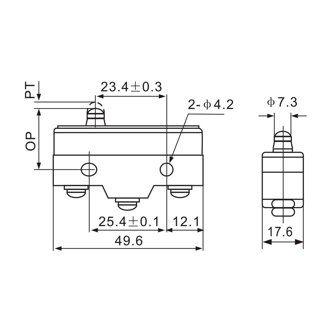 Tianyi Switch Z-15GD-B. Short Spring Plunger SPDT 15 A