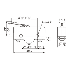 Tianyi Switch Z-15GL-B Roller Leaf Spring, Micro Limit Switch