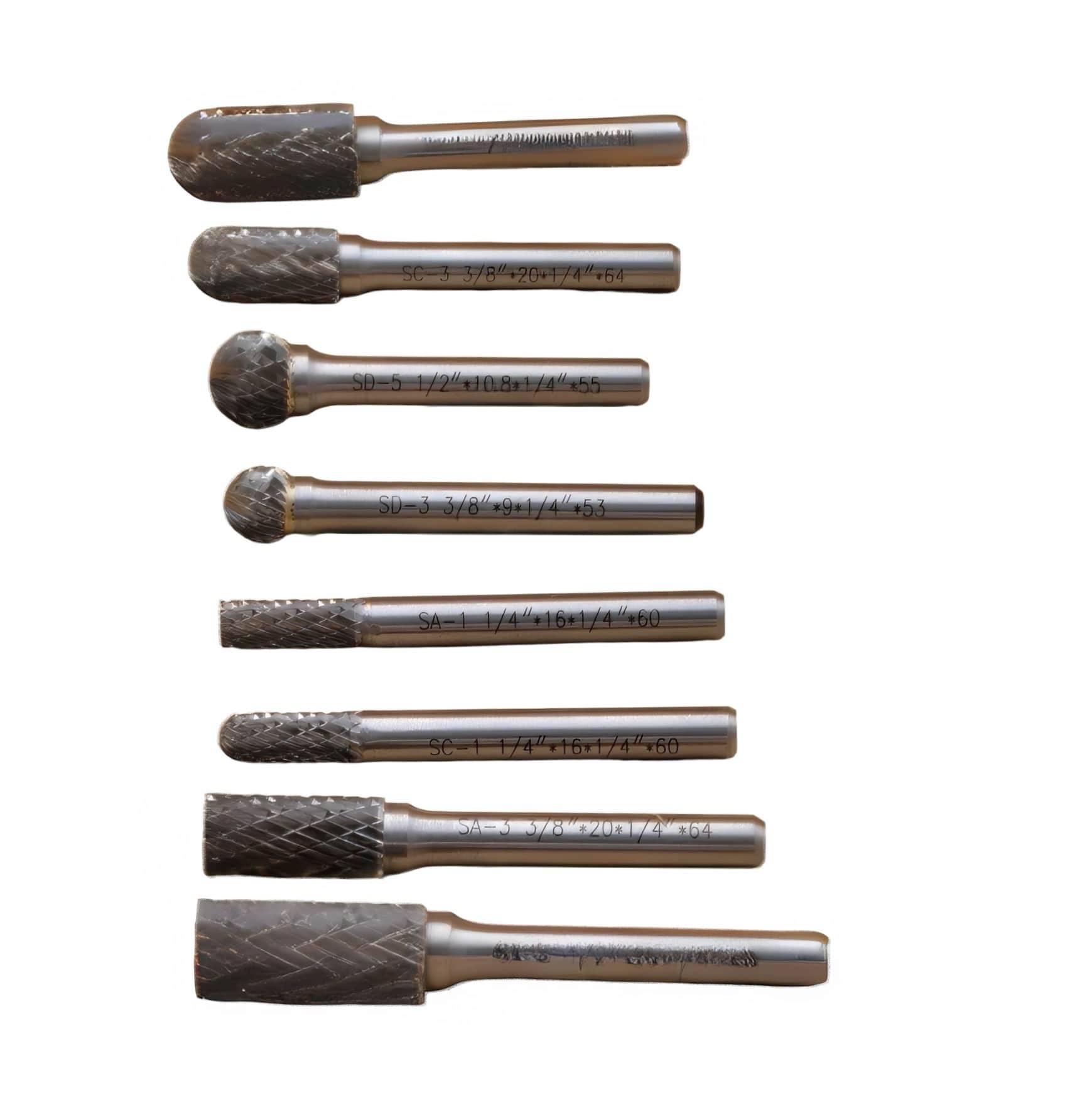 Twin Eagle CARBIDE BURRS 8pc Die Grinder Carbide Burr Kit 1/4 Shank