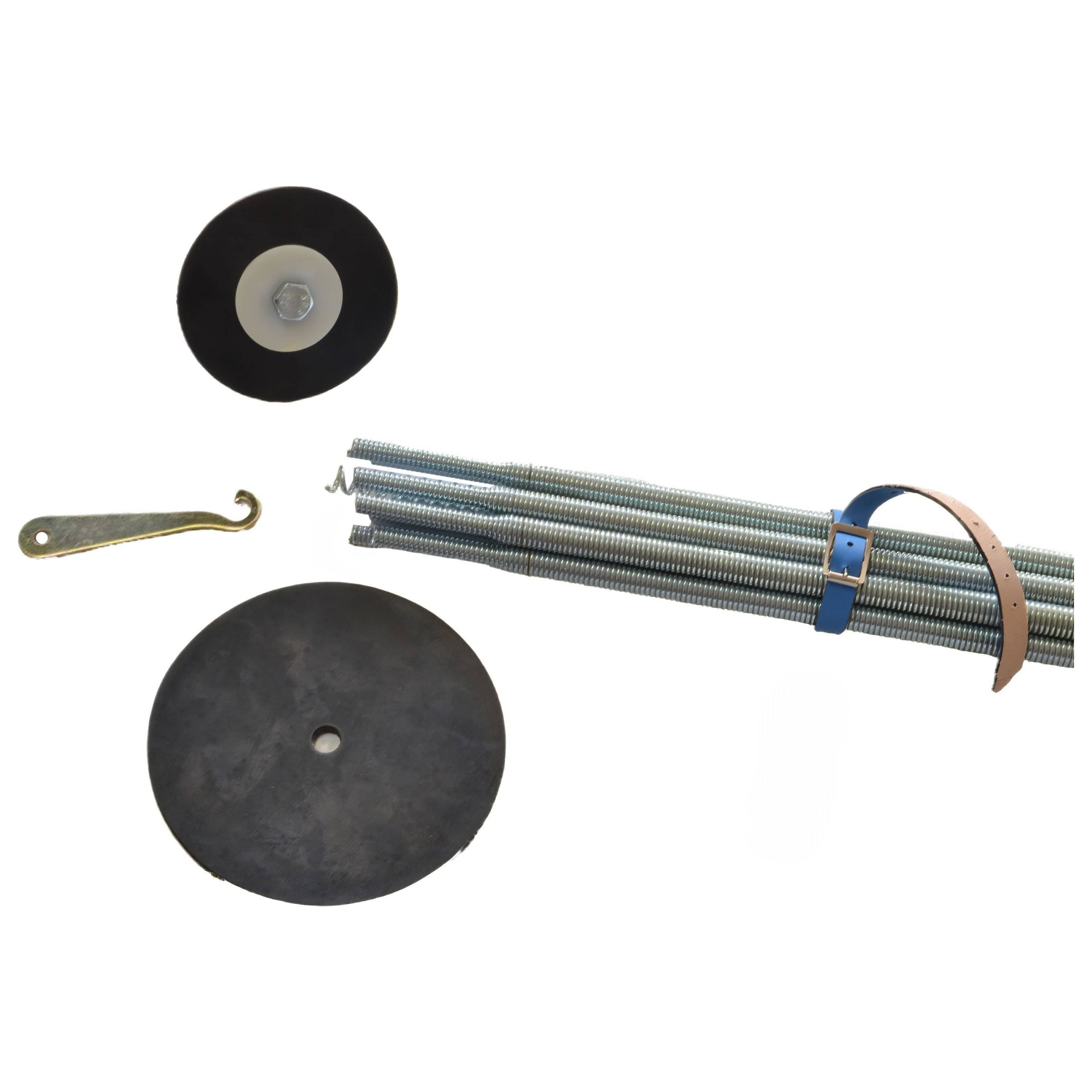 Twin Eagle Drain Rod 1/2" Steel Spring Drain Rods Heavy Duty Drain Pipe Cleaner Includes Plungers