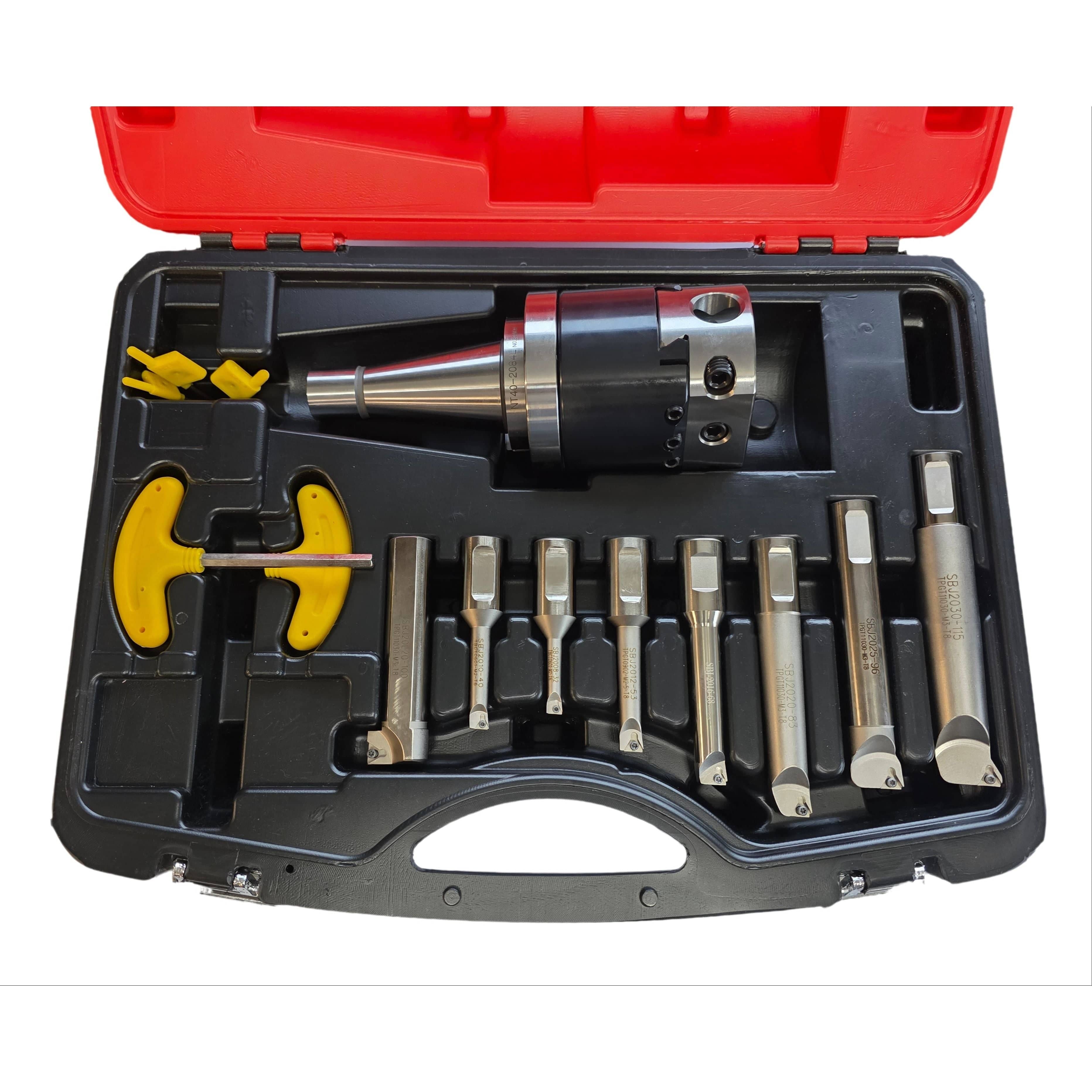 Twin Eagle Imports Boring Head Kit NBH2084 Fine Boring Head Set NT40 Tool Holder+8Pcs 20mm Boring Bar