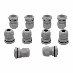 Twin Eagle Imports Cable Gland 10 Pack IP68 PG11 White Nylon Cable Gland 5-10mm Cable Range