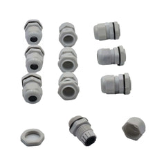 Twin Eagle Imports Cable Gland 10 Pack IP68 PG11 White Nylon Cable Gland 5-10mm Cable Range