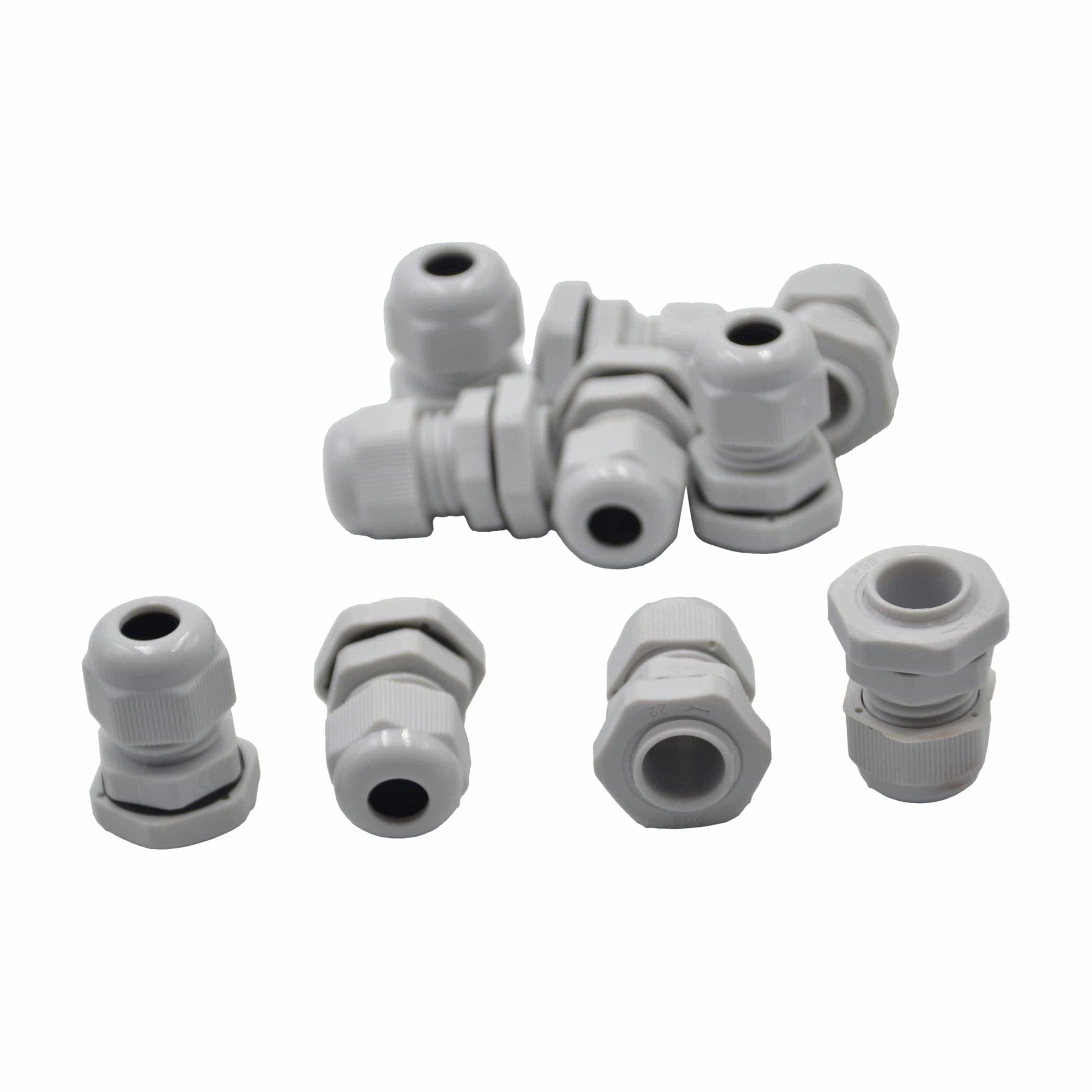 Twin Eagle Imports Cable Gland 10 Pack IP68 PG9 White Nylon Cable Gland 4-8mm Cable Range