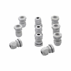 Twin Eagle Imports Cable Gland 10 Pack IP68 PG9 White Nylon Cable Gland 4-8mm Cable Range