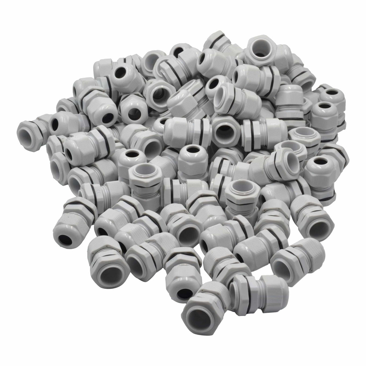 Twin Eagle Imports Cable Gland 100 Pack IP68 PG11 White Nylon Cable Gland 5-10mm Cable Range