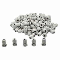 Twin Eagle Imports Cable Gland 100 Pack IP68 PG7 White Nylon Cable Gland 3-6.5mm Cable Range