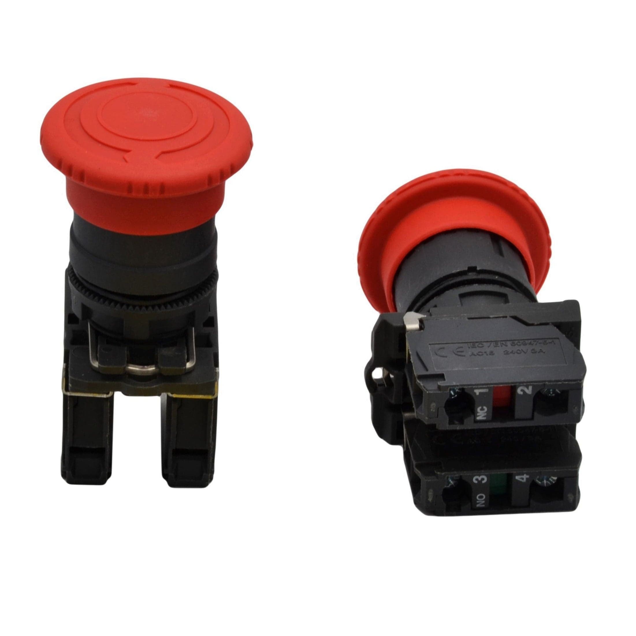 Twin Eagle Imports E Stops Mushroom head pushbutton turns to release NC NO Switch Electrical 12V 24V  TB5-AS545