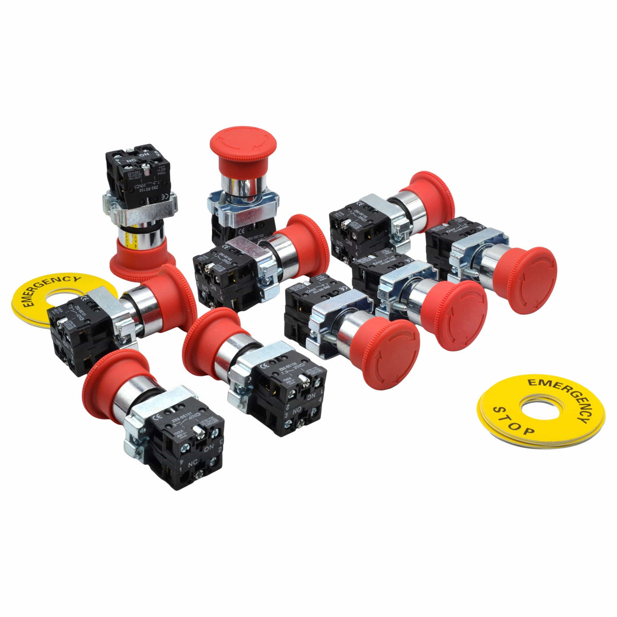 Twin Eagle Imports Emergency Stops x 10 Emergency Stop Switch E stop XB2-BS545 NC + NO terminal