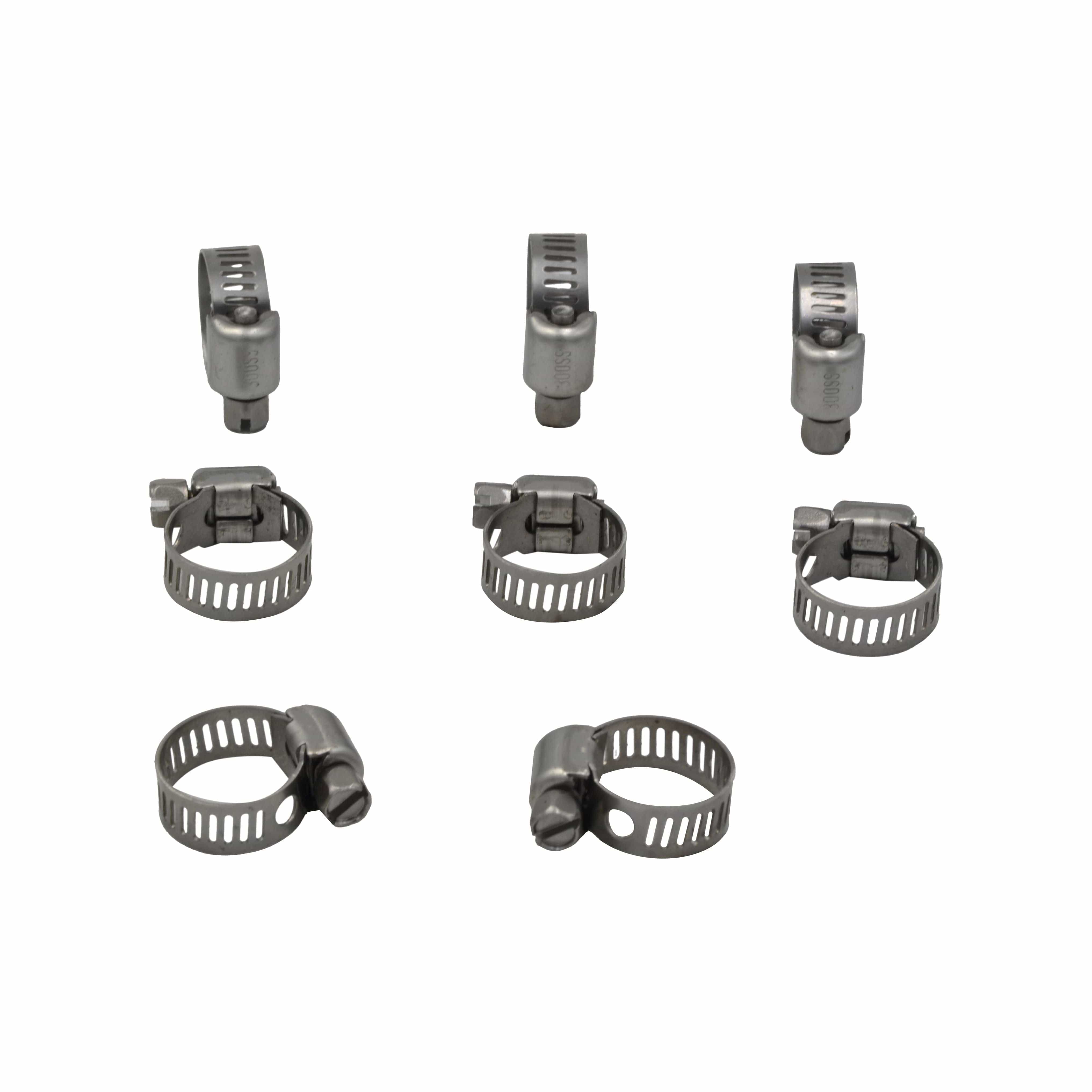 Twin Eagle Imports Grab Kits 10 Piece 304 Stainless Steel 7-16mm Worm Drive Hose Clamp