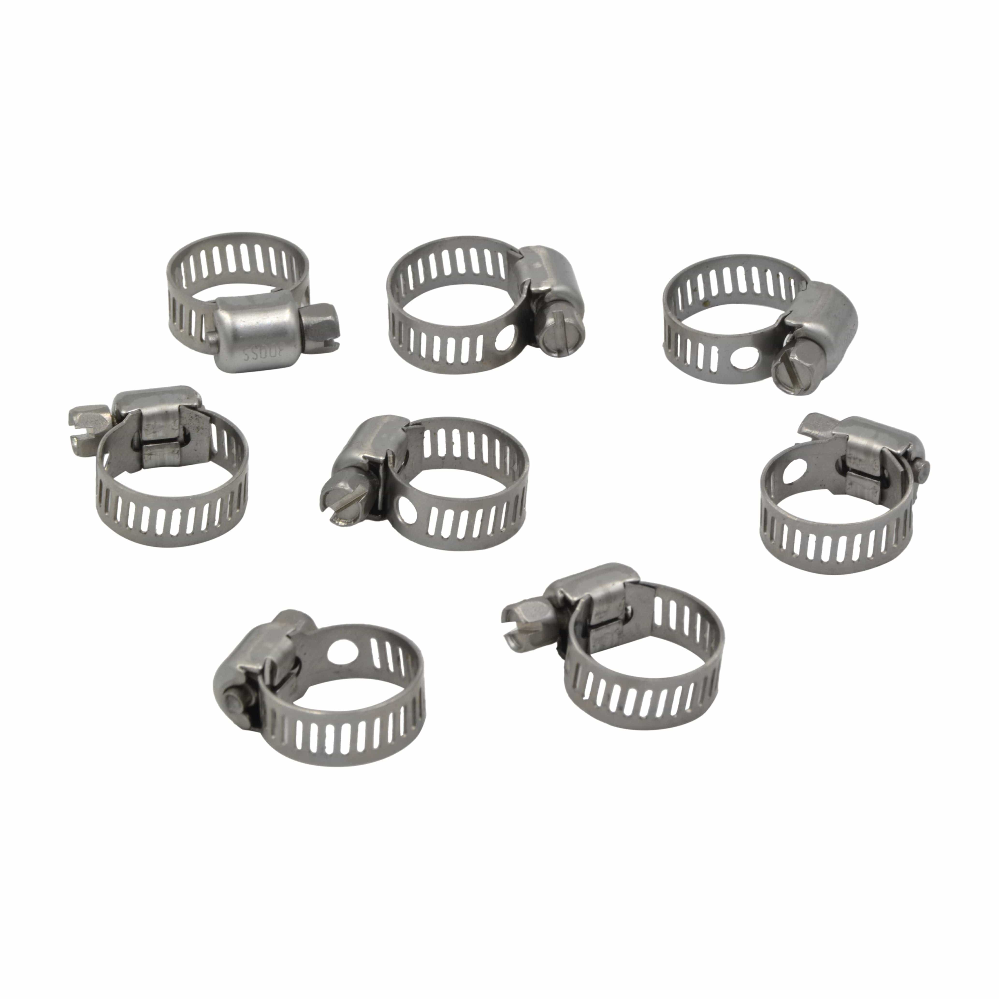 Twin Eagle Imports Grab Kits 10 Piece 304 Stainless Steel 7-16mm Worm Drive Hose Clamp