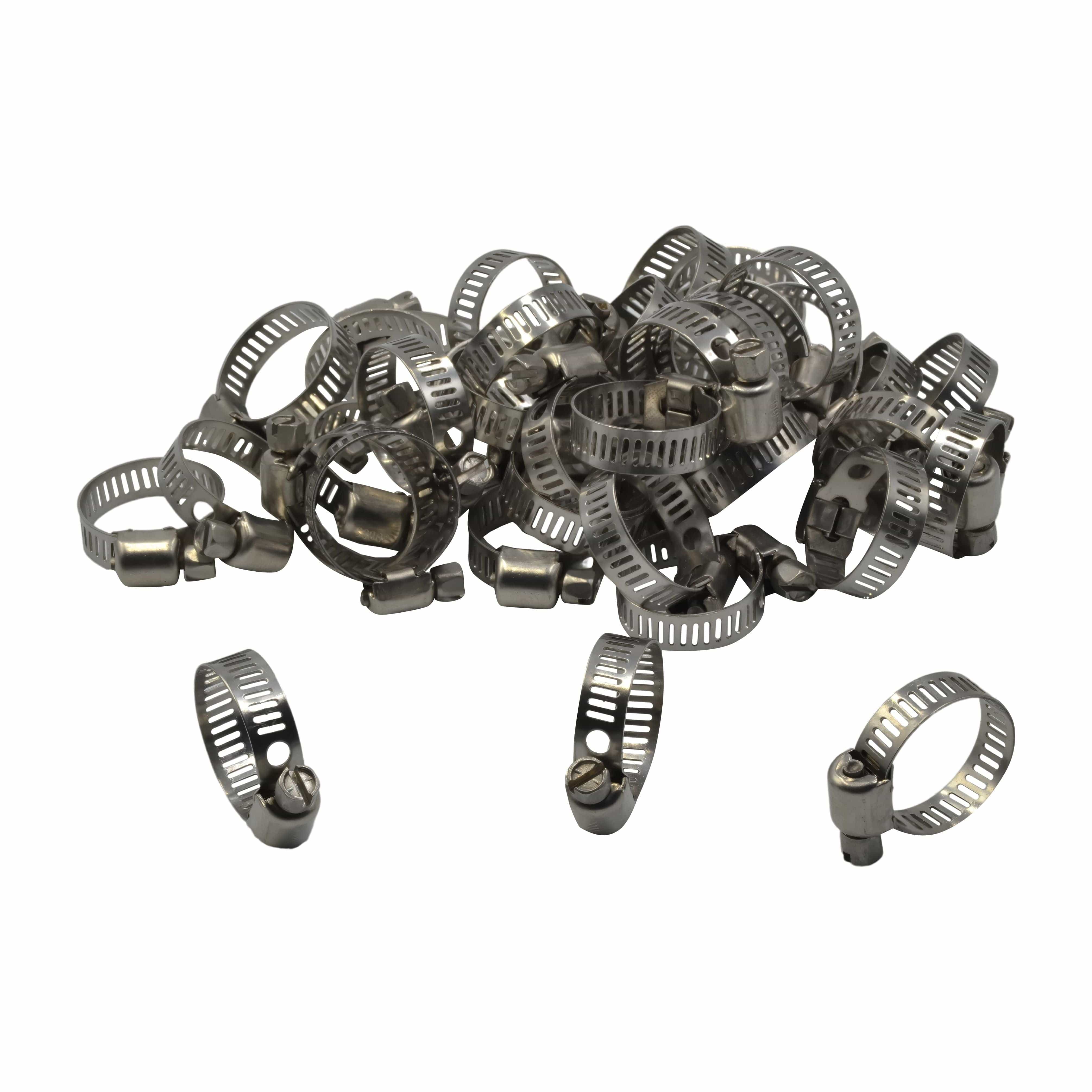 Twin Eagle Imports Grab Kits 50 Piece 304 Stainless Steel 12-23mm Worm Drive Hose Clamp