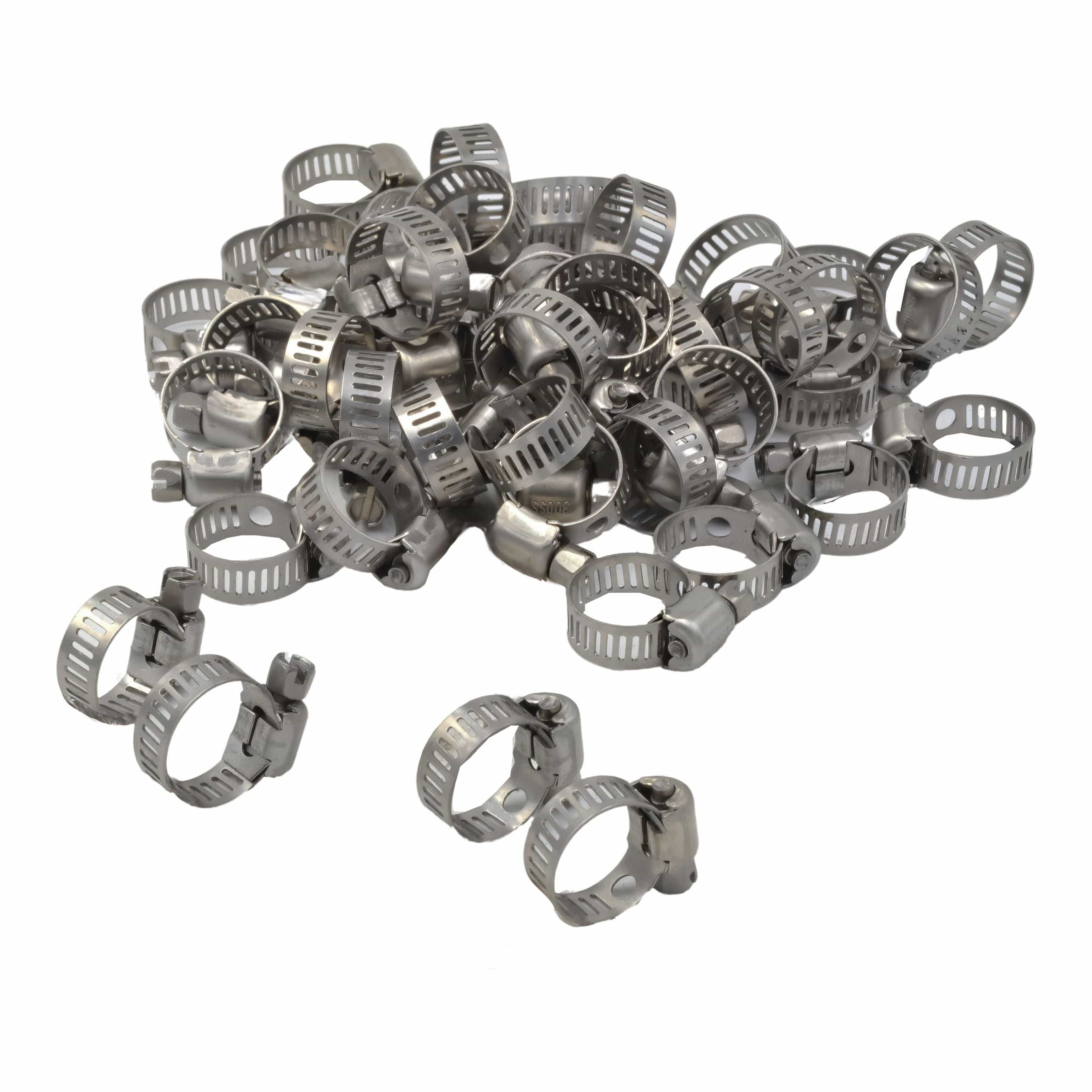Twin Eagle Imports Grab Kits 50 Piece 304 Stainless Steel 6-15mm Worm Drive Hose Clamp