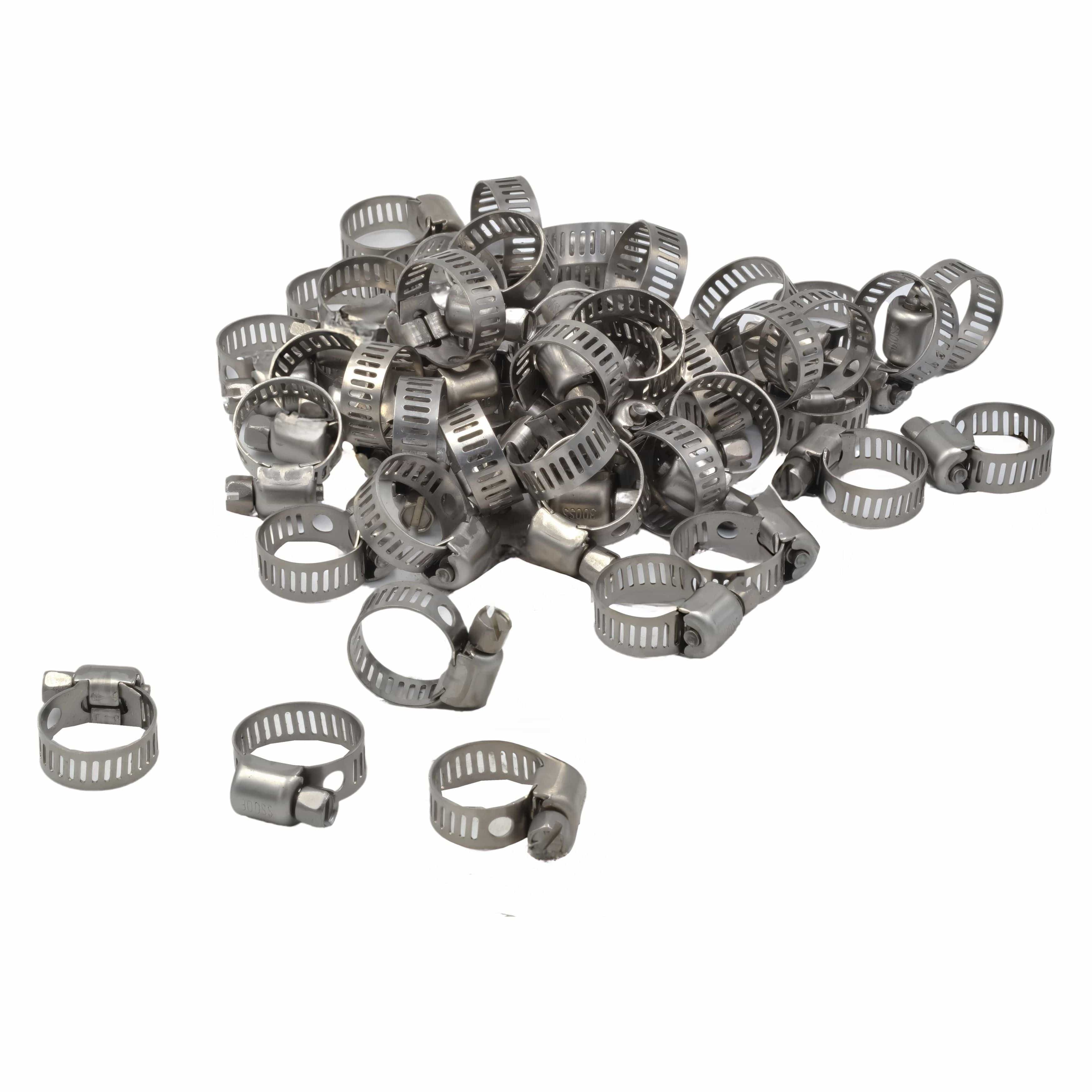 Twin Eagle Imports Grab Kits 50 Piece 304 Stainless Steel 6-15mm Worm Drive Hose Clamp