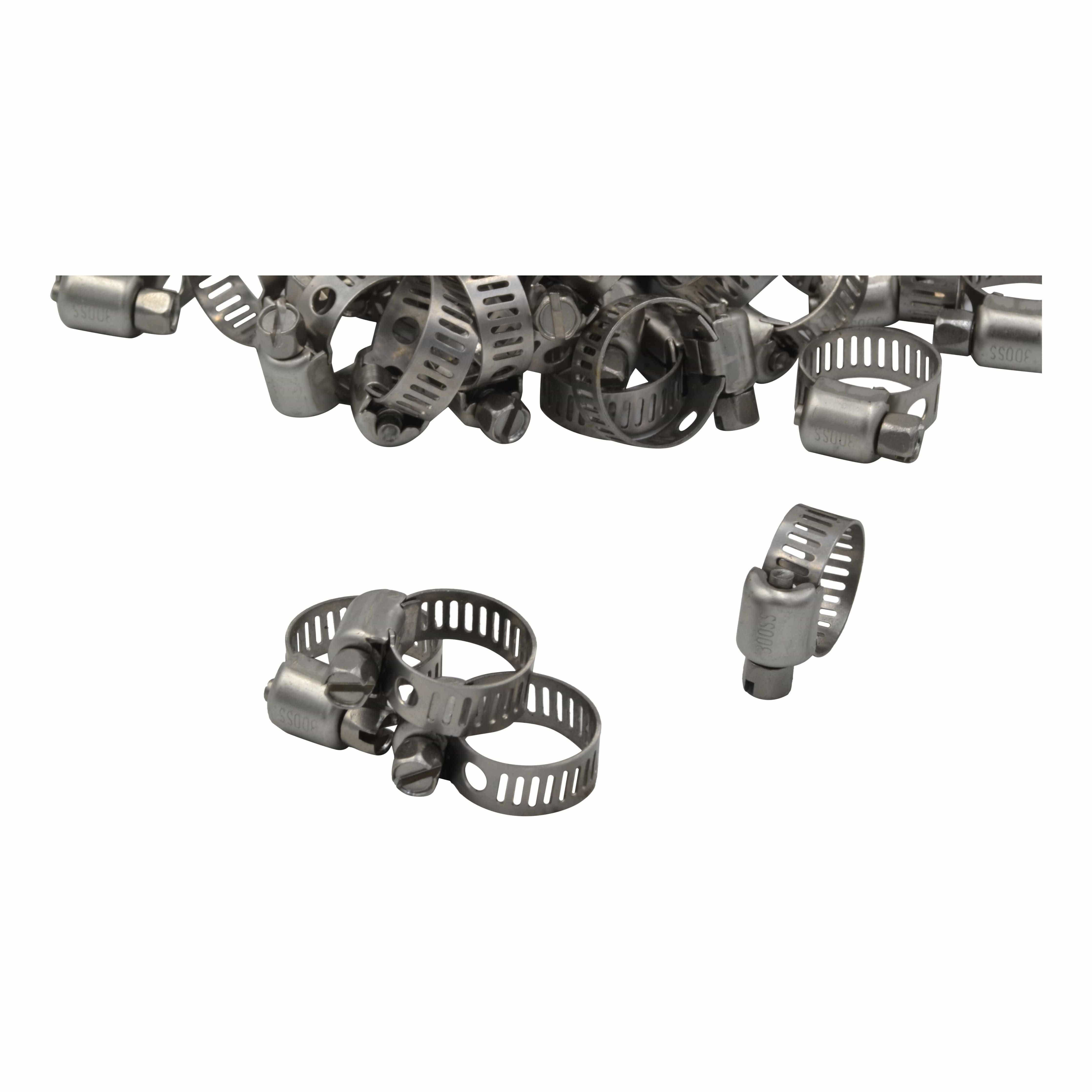 Twin Eagle Imports Grab Kits 50 Piece 304 Stainless Steel 7-16mm Worm Drive Hose Clamp