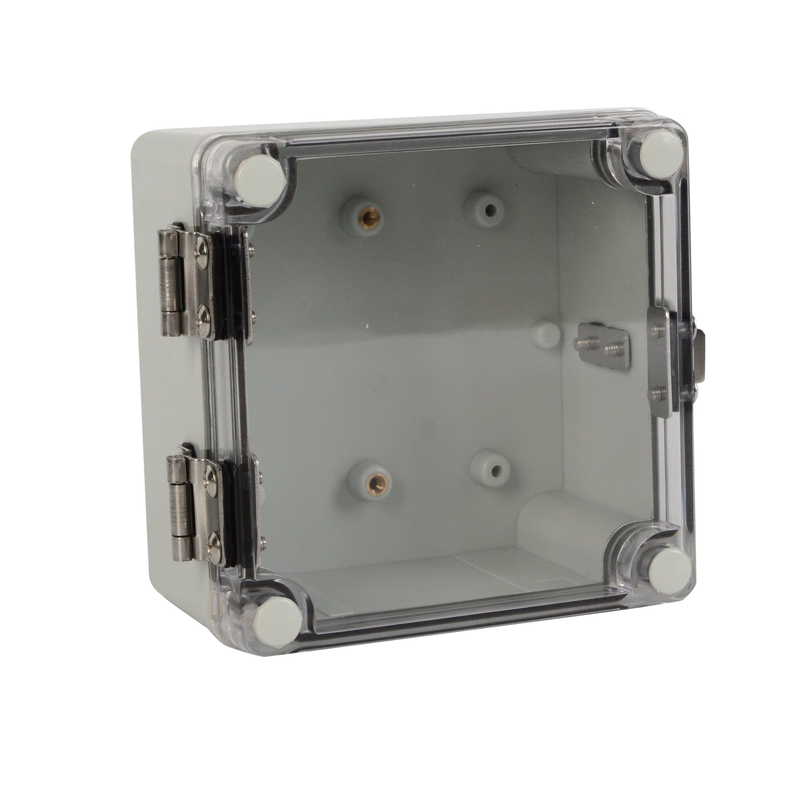 Twin Eagle Imports Junction Box ABS IP66 Clear Lid Hinge Junction Box 125 x 125 x 75mm