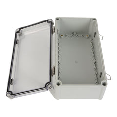 Twin Eagle Imports Junction Box ABS IP66 Clear Lid Hinge Junction Box 380 x 190 x 130mm