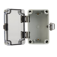 Twin Eagle Imports Junction Box ABS IP66 Clear Lid Hinge Junction Box 80 x 130 x 70mm