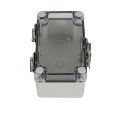 Twin Eagle Imports Junction Box ABS IP66 Clear Lid Hinge Junction Box 80 x 130 x 70mm