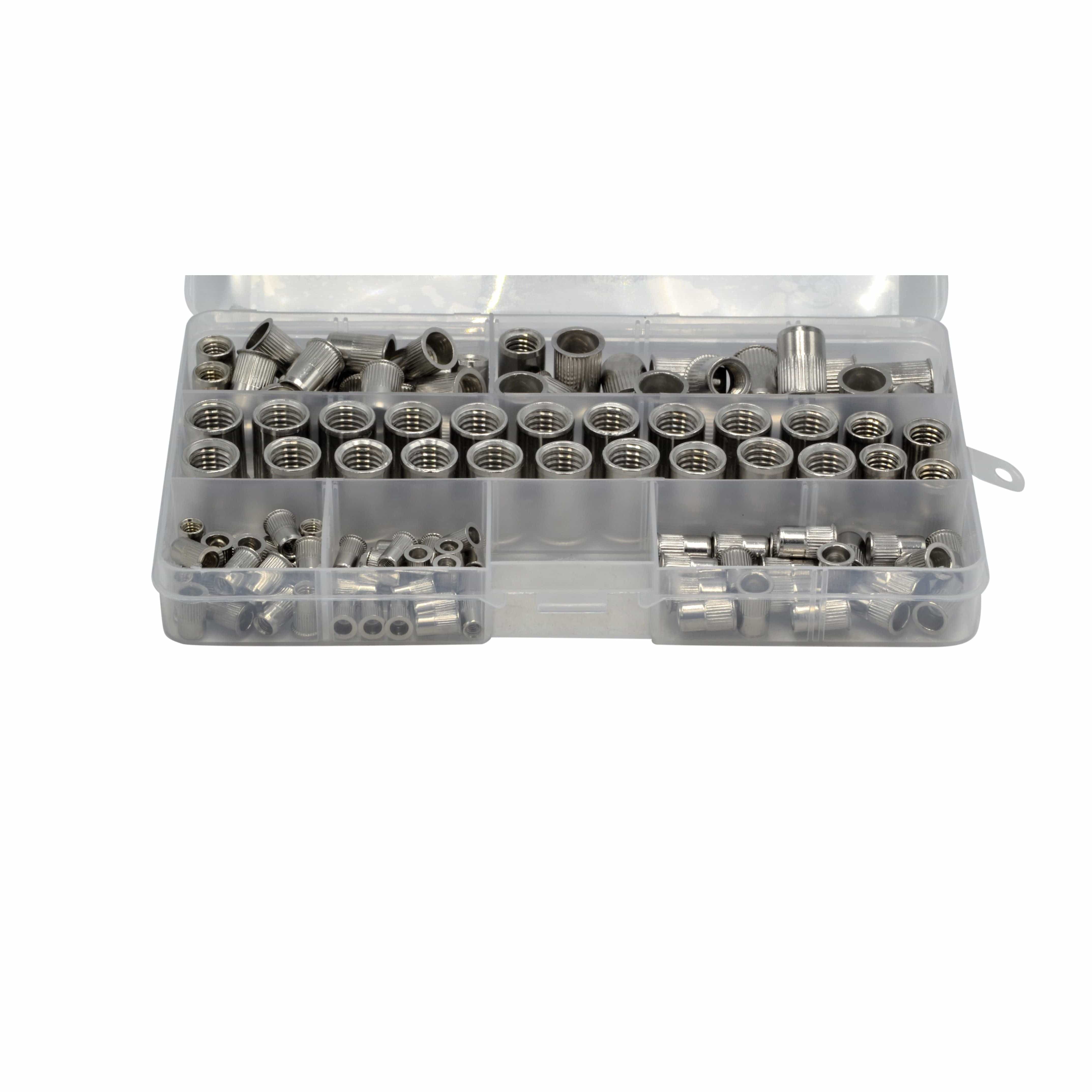 Twin Eagle Imports Nutserts 120pc Assorted Small Flange Stainless Steel Nutsert Grab Kit - M3 to M10