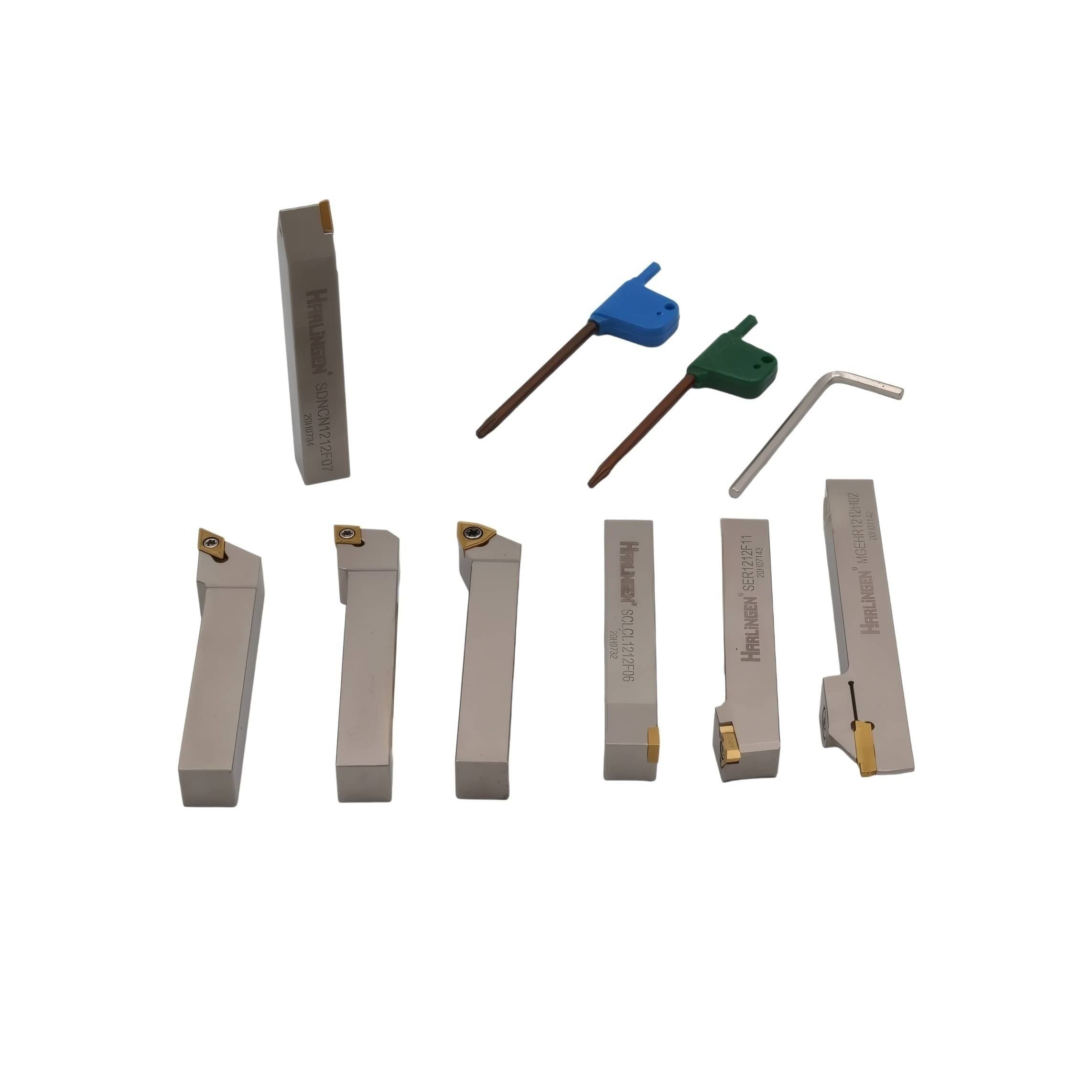 Twin Eagle Imports Tool Holder 7pc Indexable Turning Tool Holder Set 12mm 11-126-T20