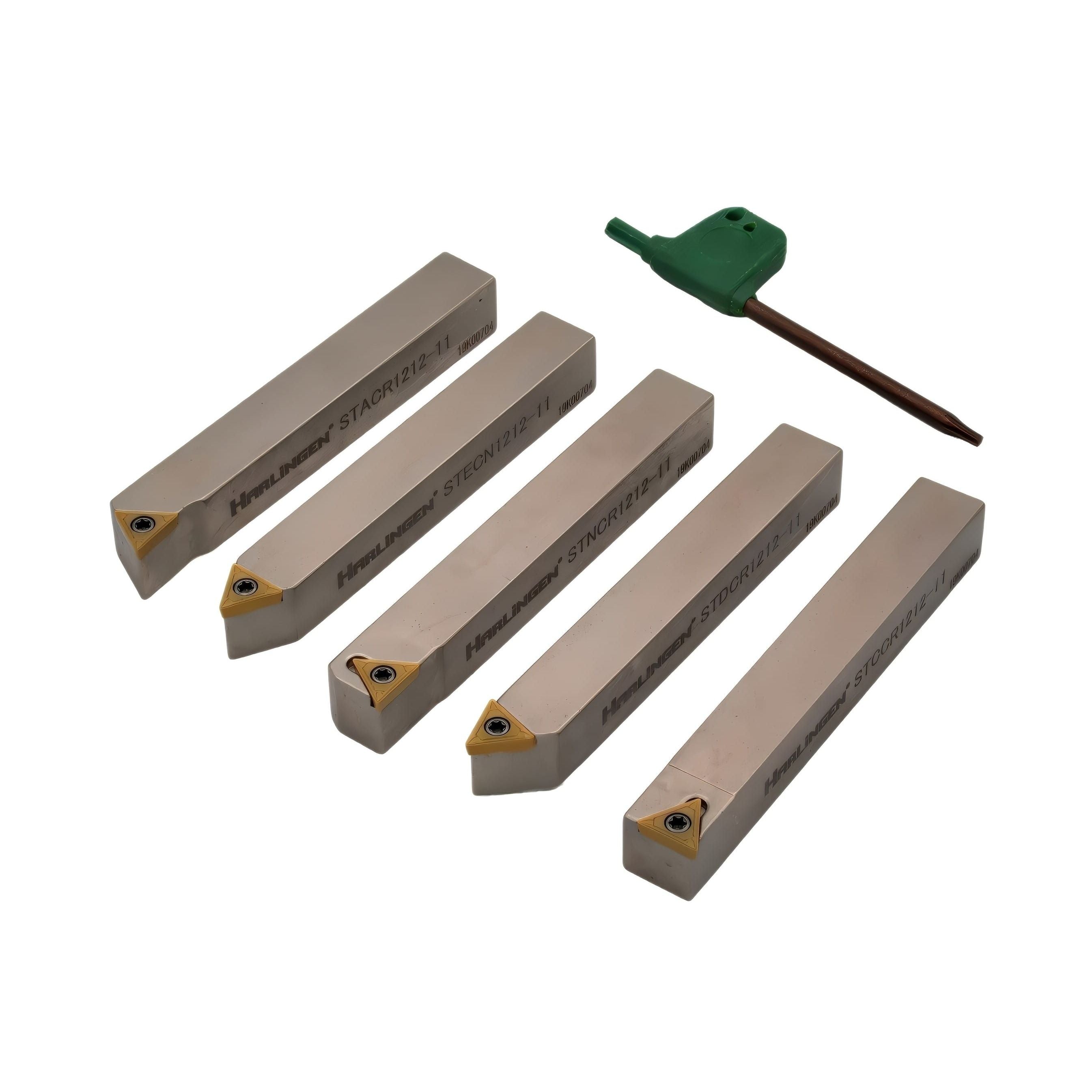 Twin Eagle Imports TOOL HOLDERS 5pc Indexable Turning Tool Holder Set 12mm Shank 11-125-T15