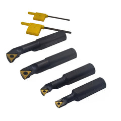 Twin Eagle Imports Turning Tool Stubby Indexable Boring Bar 4 Piece Set 18 mm Shank