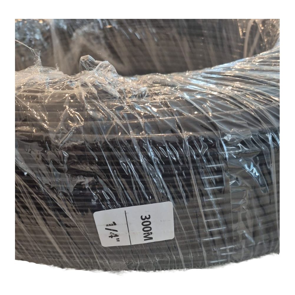 Twin Eagles Air Hose Nylon Air Line Hose Tube 1/4'', One Layer 300m/Roll Black