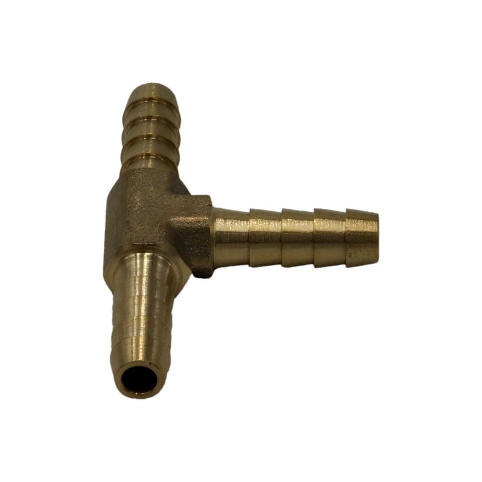 Twin Eagles Brass Connector 3/16" Three Way Brass Hose Barb Tee H6