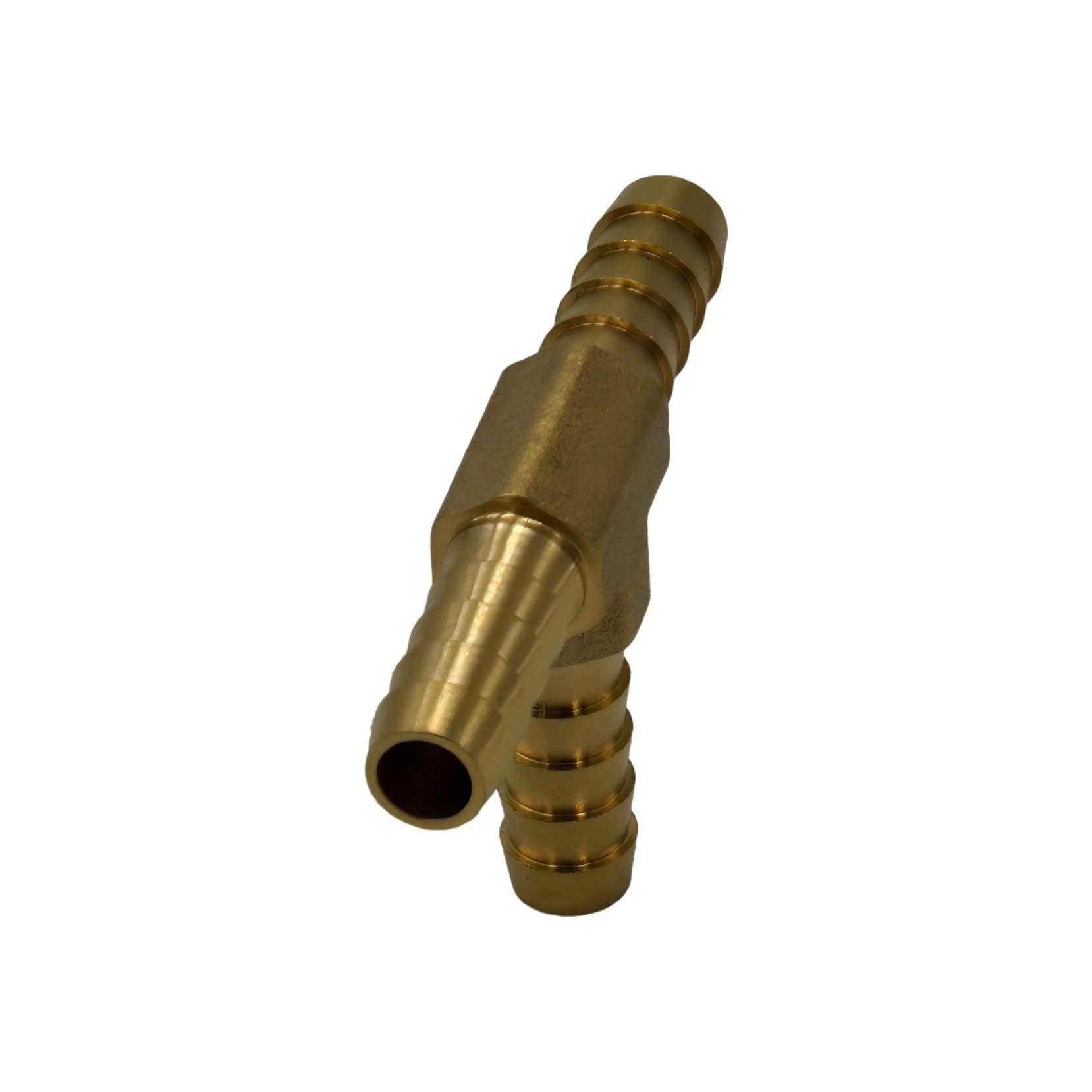 Twin Eagles Brass Connector 5/16" Three Way Brass Hose Barb Tee H5/16