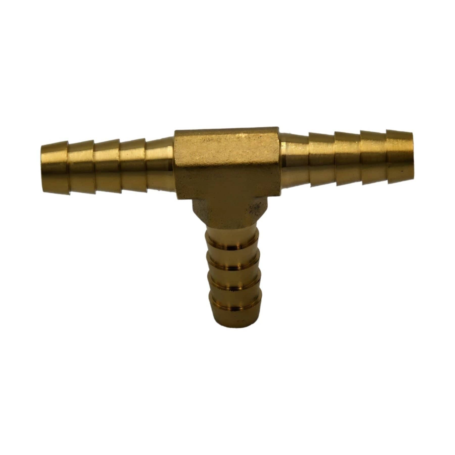 Twin Eagles Brass Connector 5/16" Three Way Brass Hose Barb Tee H5/16