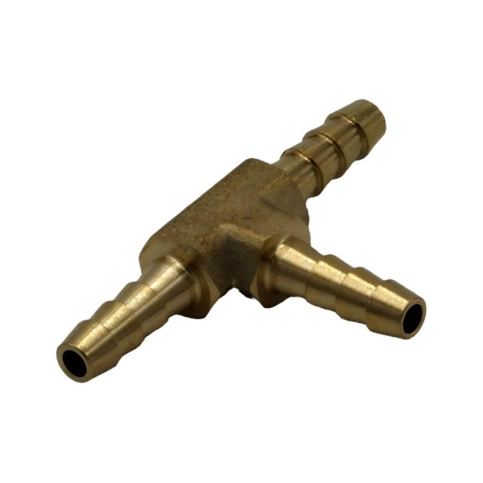 Twin Eagles Brass Connector 5pc 1/8" Three Way Brass Hose Barb Tee H4