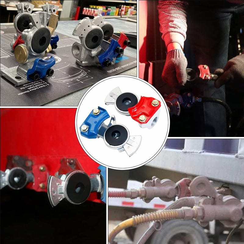 Universal Glad Hands – Pair of Corrosion-Resistant Couplers (Red & Blue) - Twin Eagle Imports