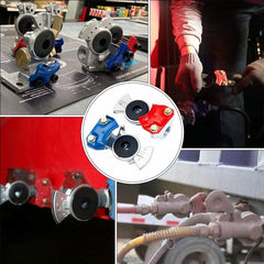 Universal Glad Hands – Pair of Corrosion-Resistant Couplers (Red & Blue) - Twin Eagle Imports