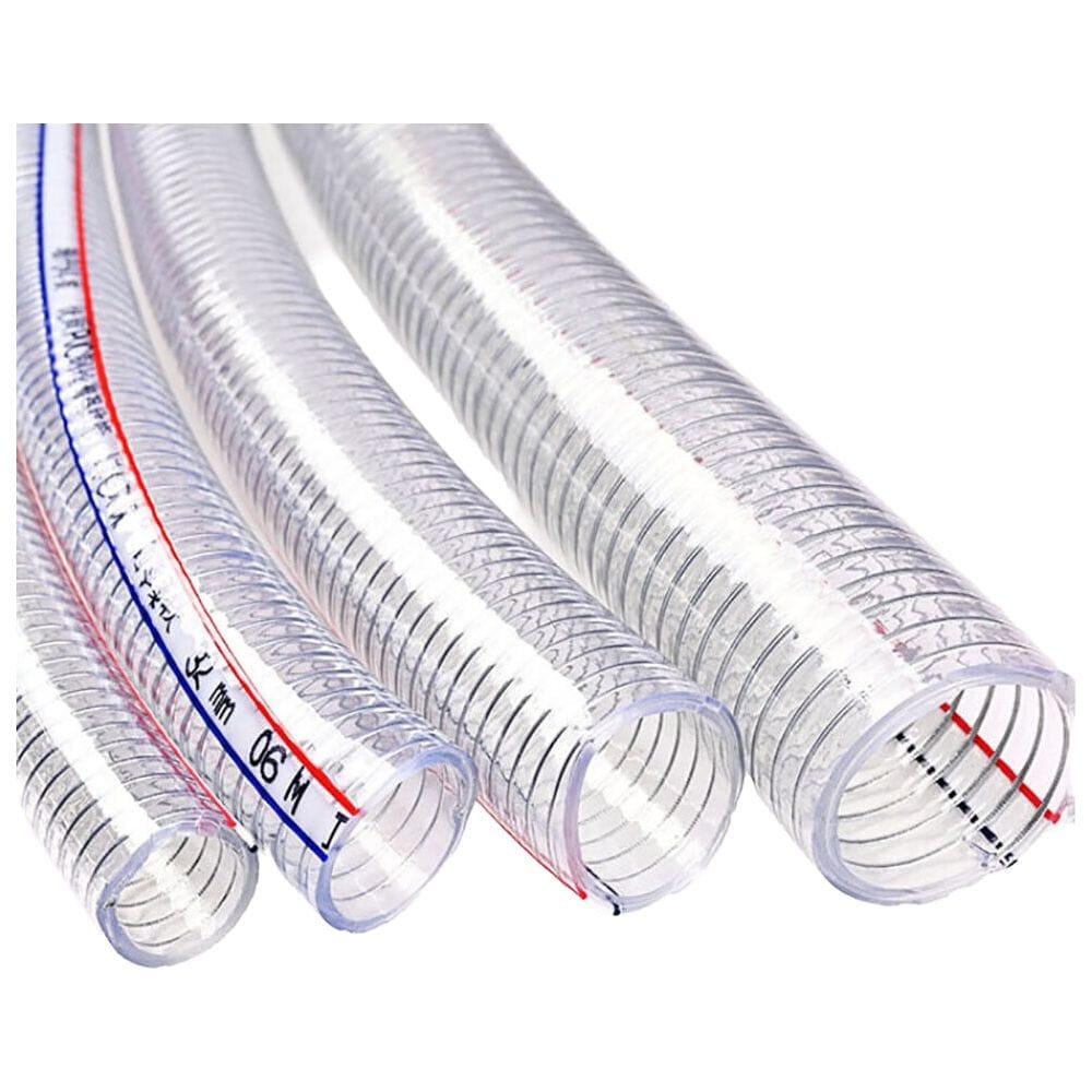 Wire Reinforced Clear Flexible PVC Hose ID 1/2''(13mm), 100m/roll - Twin Eagle Imports