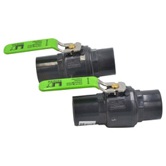 x2 Piece 3/4" Industrial Quality Nylon Ball Valve 235 PSI F/F BSPT Thread - Twin Eagle Imports