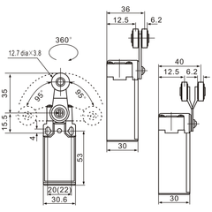 XCK-121 Adjustable Arm with Roller Limit Switch - Twin Eagle Imports