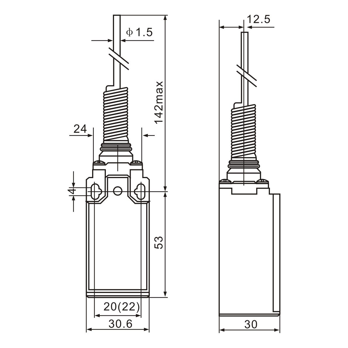 XCK-161 Spring Lever Actuator Limit Switch - Twin Eagle Imports