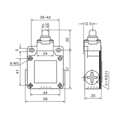 XCK-M110 Micro Limit Switch with Plunger - Twin Eagle Imports