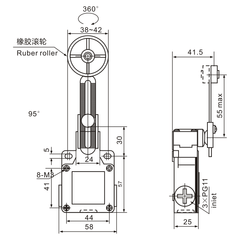 XCK-M149 Adjustable Roller Lever Arm Limit Switch - Twin Eagle Imports