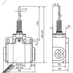 XCK-T161 Coiled Spring Contact Rod Actuator Limit Switch - Twin Eagle Imports