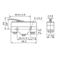Z-15GL-B Roller Leaf Spring, Micro Limit Switch - Twin Eagle Imports