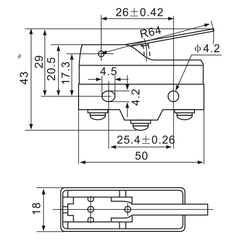 Z-15GW-B Universal Hinge-Actuated Screw Terminals Limit Switch - Twin Eagle Imports