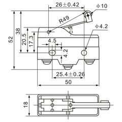 Z-15GW2-B Multi-Purpose Screw Terminal Actuator Micro Limit Switch - Twin Eagle Imports